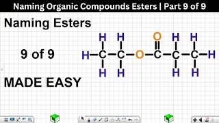 Grade 12 Organic Chemistry Naming Organic Compounds Esters  Part 9 of 9 [upl. by Osrock25]