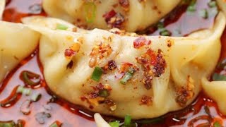 chicken dumplings with chilli oil amp dumpling sauce recipe by Easy Khanay [upl. by Aelyk274]