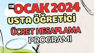 Ocak 2024 usta öğretici maaş hesaplama uygulaması Bu ay ne kadar maaş alacağım Örnek ücret hesabı [upl. by Agretha]