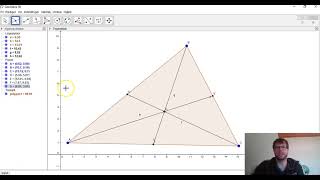 Medianerne i en trekant Geogebra [upl. by Notsnhoj]