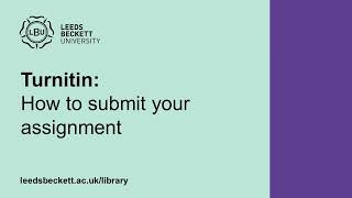 Turnitin How to submit your assignment [upl. by Eimiaj]