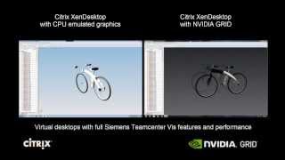 XenDesktop Siemens Teamcenter Visualization CPU Only vs NVIDIA GRID K2 [upl. by Andromache935]