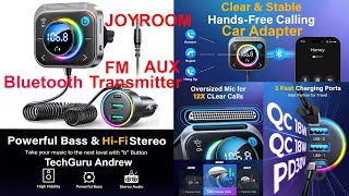 JOYROOM Bluetooth FM Transmitter AUX Car Adapter [upl. by Prudence348]