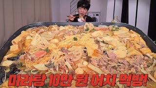 마라탕 가격만 10만원 토핑 이것저것 넣다가 다 넣어버렸습니다🤤 [upl. by Adnilemre]