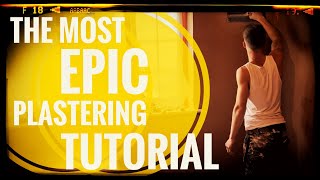 THE MOST EPIC PLASTERING TUTORIAL in the world like ever Plastering for beginners how to [upl. by Glynnis]