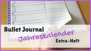 Bullet Journal Jahreskalender  ein ExtraHeft für alle Bücher [upl. by Ainerbas386]