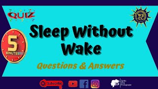 BECE Quiz Sleep Without Wake Quiz [upl. by Aylmar]