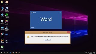 MS Word How to Fix There is Insufficient Memory or Disk Space Error Word 20032016 [upl. by Hcirteid]