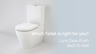 Caroma Luna Clean Flush Back to Wall Toilet  Which Toilet Is Right [upl. by Eelamme]