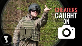 Very Angry Airsoft Cheaters vs 500 FPS Sniper Headshots [upl. by Anaek451]