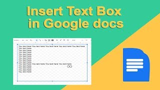 How to add or Insert a text box in Google Docs Document [upl. by Ahsia]