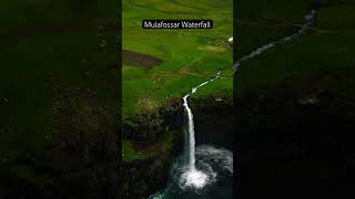 The amazing Mulafossar waterfall in the FaroeIslands waterfall djimavicair2 faroe [upl. by Jeniece]