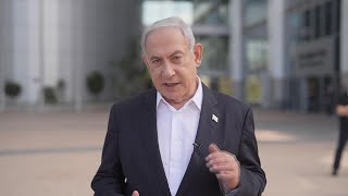 Netanyahu Says Israel at War After Attack From Gaza Strip [upl. by Mauchi]