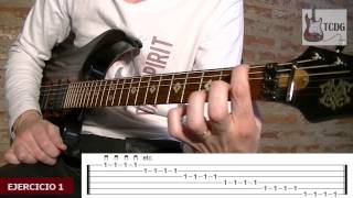 Aprende Como Tocar Guitarra Eléctrica Fácil Primeros Ejercicios Dedo 1 Tutorial Mario Freiria TCDG [upl. by Kneeland]