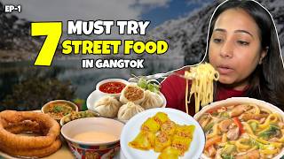 7 MustTry Street Food in Gangtok  Churpi Momos Butter Tea Thukpa amp more [upl. by Arikahs]