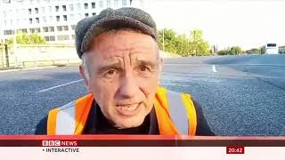 BBC News  Craig Scudder  4 October 2021  Insulate Britain [upl. by Rudy]