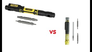 Pocket Screwdriver Comparison  Stanley vs Klein [upl. by Rickard41]