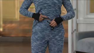 Hot Totties French Knit Melange Long Sleeve Top or Slim Pants on QVC [upl. by Andert]