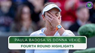 An edge of your seat thriller  Paula Badosa vs Donna Vekic  Highlights  Wimbledon 2024 [upl. by Auberta]