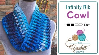 How to Crochet Infinity Rib Cowl  EASY  The Crochet Crowd [upl. by Yenohtna]