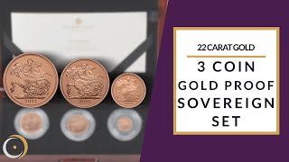 Stunning KCIII 2023 Gold Proof Sovereign Set [upl. by Cloutman245]