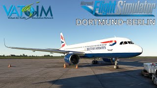 MSFS 2020 IFR flying DORTMUNDBERLIN BRANDENBURG day 22  VFR FLIGHT MSFS2024 live vatsim [upl. by Youngran]