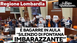 quotBasta negazionismo climaticoquot Protesta delle opposizioni in Lombardia quotFontana imbarazzantequot [upl. by Quincy]