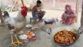 देसी मुर्गा बनाने का आसान तरीका देहाती स्टाइल  desi chicken curry recipe village style desi murga [upl. by Schilit]