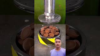 🤔chocolate 🍫 candy 🍭 Cadbury crossing by hydraulic press 🤯 shortsfeedhydrolikpress choklet viral [upl. by Annavoeg268]