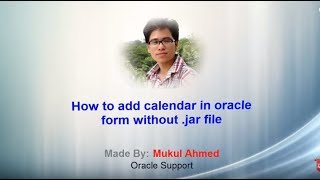 How to add Calendar in Oracle form without jar file [upl. by Anahs693]