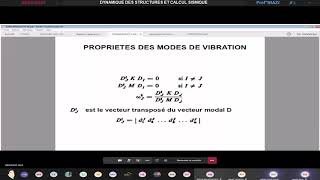 Dynamique des Structures et Calcul Sismique  4GC CENTRE  Prof Niazi 08052020 [upl. by Anyd760]