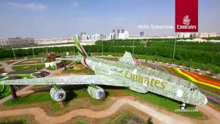 Emirates A380 at Dubai Miracle Garden  Emirates Airline [upl. by Fillbert435]