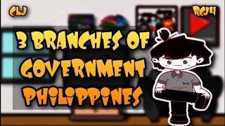 3 BRANCHES OF GOVERNMENT  PHILIPPINES  TAGALOG  Short Version  Criminology Philippines [upl. by Aluor]