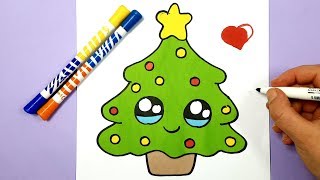 KAWAII TANNENBAUM SELBER MALEN  DOODLE [upl. by Hylan]