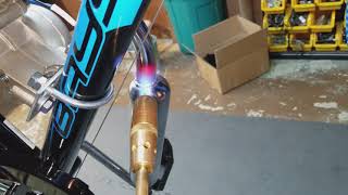 How to heat and bend your muffler on your 80cc motorized bicycle [upl. by Erehpotsirhc]