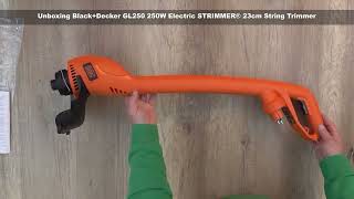 Unboxing BlackDecker GL250 250W Electric STRIMMER® 23cm String Trimmer  Bob The Tool Man [upl. by Pattin491]