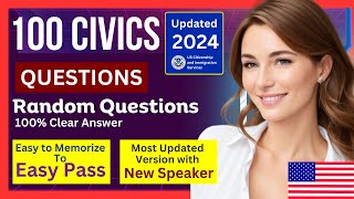 Full Answers 2024 Version USCIS Official 100 Civics Questions amp Answers Citizenship Interview 2024 [upl. by Dnaleel]