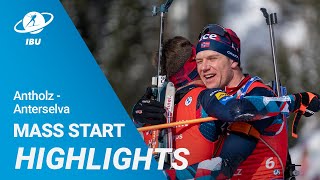 World Cup 2324 AntholzAnterselva Men Mass Start Highlights [upl. by Novikoff]