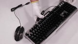 Unboxing Rebeltec keyboard and mouse set INTERCEPTOR Gaming hands on [upl. by Rees]