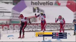 201516 fondo 7575 km skiathlon donne Lahti  Johaug Weng Oestberg [upl. by Ahtebbat836]