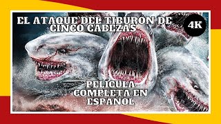 El ataque del tiburón de cinco cabezas  4K  Acción  Película Completa en Español [upl. by Holna]