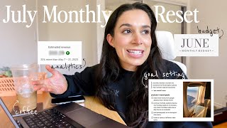 JULY RESET  goal setting budgeting amp youtube analytics [upl. by Ynattir787]