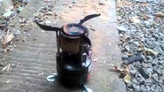 M1950 stove burning two stroke premix fuel [upl. by Ahsyla491]