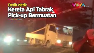 NGERI Video PickUp Mogok Disambar Kereta Api [upl. by Alohcin41]