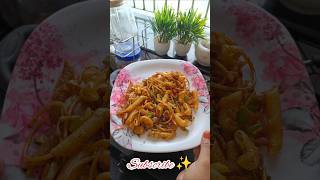 Spaghetti Pastamacaroni 🌶️🍝 Kya khau😋 Simple tasty recipe ✨ recipe shorts viralvideo youtube [upl. by Eohce970]