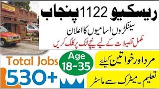 Punjab Rescue 1122 Jobs 2024 – PTS Apply Online 517 Posts [upl. by Ambrosio404]