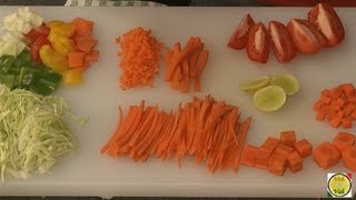 Cuts of Vegetables By Vahchef  vahrehvahcom [upl. by Anirret109]