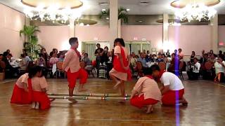 Filipino Tinikling Bamboo Dance Honolulu Hawaii [upl. by Dorey758]