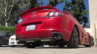 RX8 Racing Beat REV8 Exhaust Cat Back  Twin Tips [upl. by Venezia648]