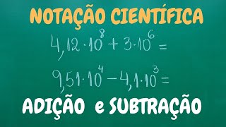 🎯 Adição e Subtração com NOTAÇÃO CIENTÍFICA  Professora Angela Matemática [upl. by Dlanod]